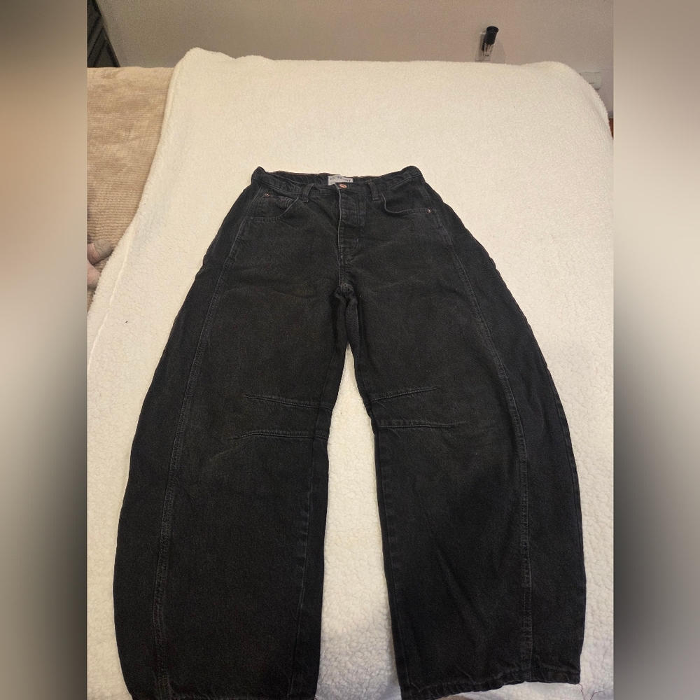 We The Free High-Rise Wide-Leg Jeans in Black - Picture 2 of 10